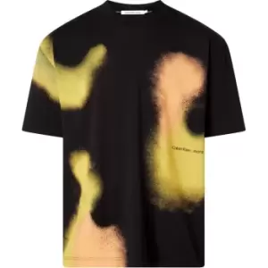 Image of Calvin Klein Jeans Graphic Spray Print Tee - Black