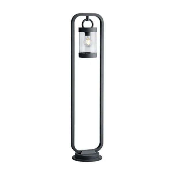 image of Sambesi Modern 100cm Outdoor Bollard Anthracite IP44 with Dusk sensor