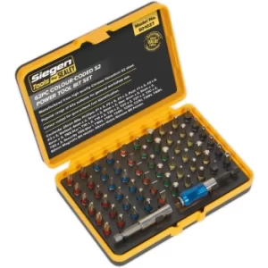 image of Sealey S01037 Power Tool Bit Set 62pc Colour-Coded S2