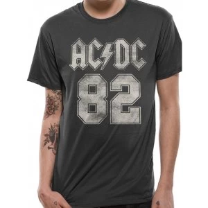 image of AC/DC - 82 College Mens Medium T-Shirt - Grey