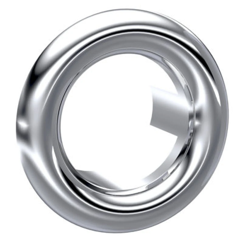 Image of Balterley Modern Round Basin Overflow Cover Chrome 18.5mm Silver
