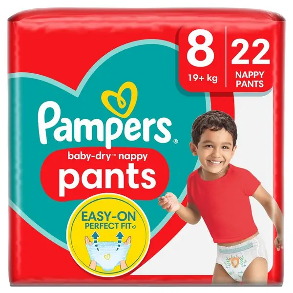 image of Pampers Baby Dry Nappy Pants Size 8 22 Nappies