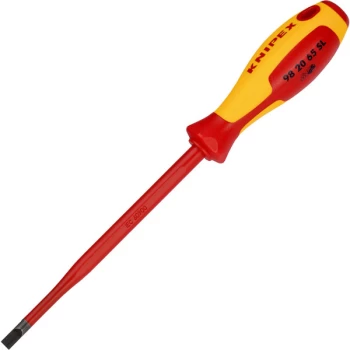 image of Knipex 98 20 65 SL VDE Slotted Screwdriver 6.5 x 150mm - Slim