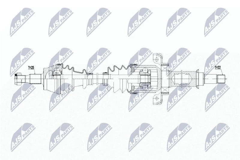 Image of NTY NPW-ME-108 Drive shaft Front Axle Right Drive Shaft (13)