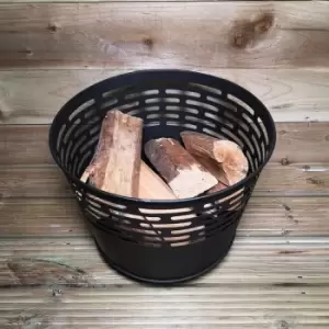 Image of Koopman - 39cm Outdoor Garden Fire Pit / Fire Basket / Wood Burner Bowl in Black