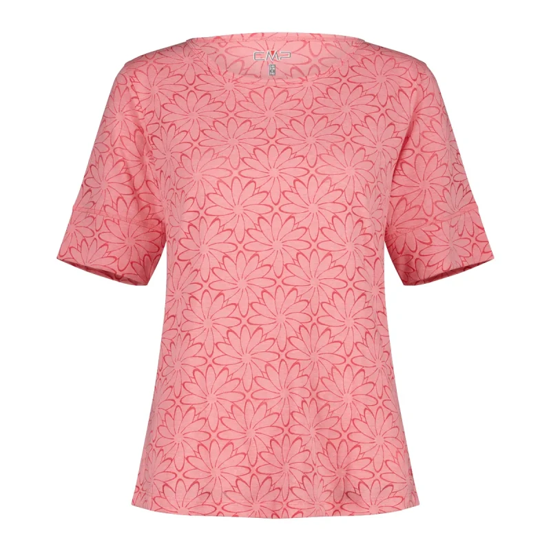 Image of CMP Womens Printed Washed T-Shirt CMP Rose Female 2XS