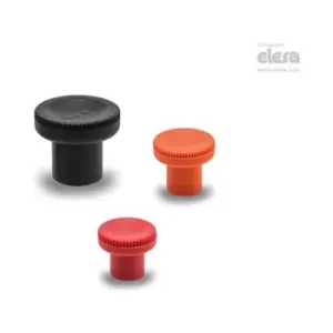 Image of Elesa - Knurled knob-EKK.21-B M4-C2 Orange