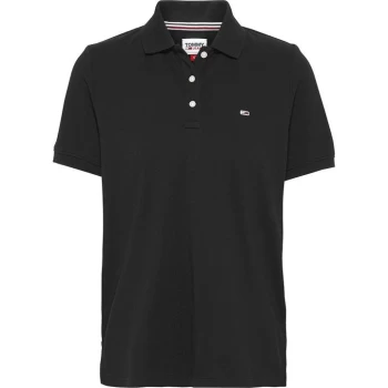 image of Tommy Jeans Slim Polo - Black