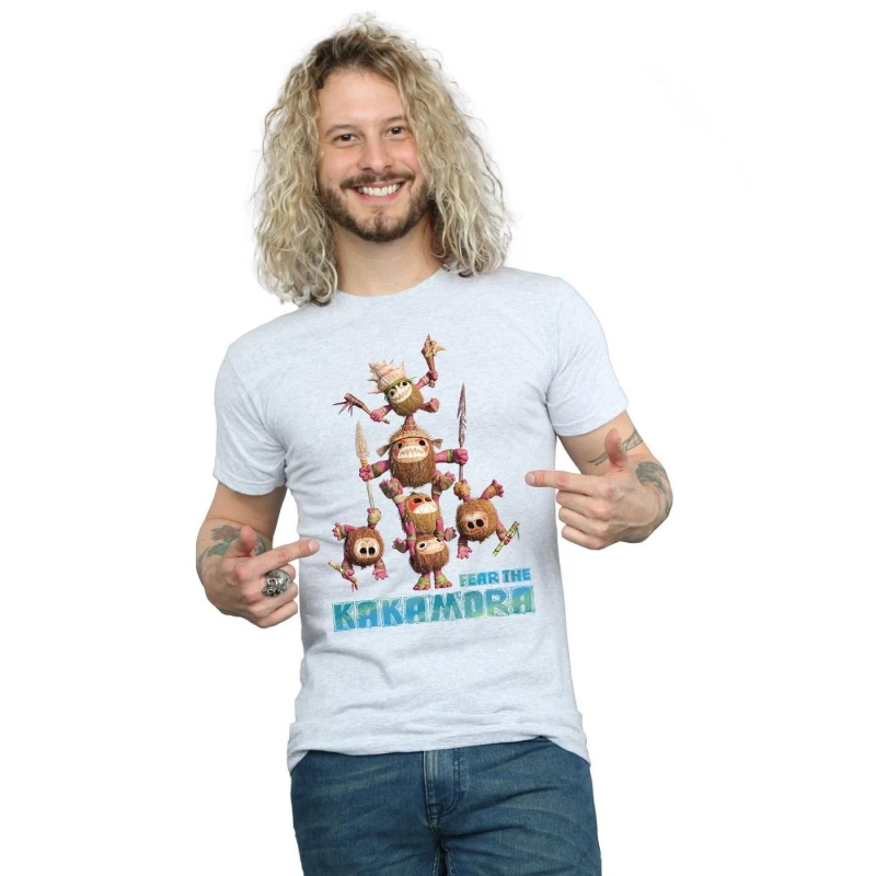 Image of Disney Men Moana Fear The Kakamora T-Shirt in Grey Size: Small Grey S Male 5057955992152