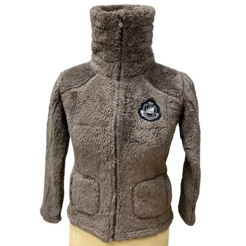 Image of Girl's fleece jacket Peak Mountain coral sherpaGasana Beige Female 16 ans