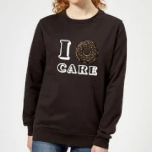 Image of I Donut Care Womens Sweatshirt - Black - 3XL - Black