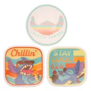 Disney Lilo and Stitch 3pc Multicoloured Ceramic Gift Mini Trinket Tray set VC700382L