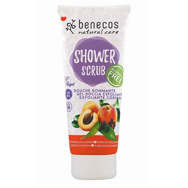 image of Benecos Apricot & Elderflower Shower Scrub 200ml