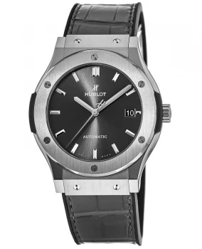 Hublot Classic Fusion 42mm Grey Dial Leather Strap Mens Watch 542.NX.7071.LR 542.NX.7071.LR