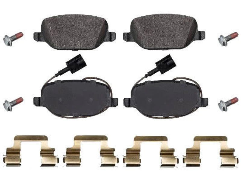 Image of Blue PRINT ADBP420056 Brake pad set Rear Axle, incl. wear warning contact, with fastening material Brake Pad Set,disc brake (402)