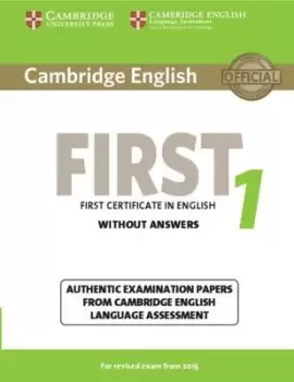 Image of Cambridge English First 1 for Revised Exam from 2015 Students Book without Answers by
