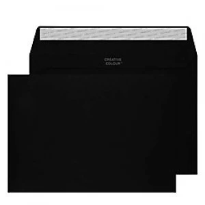 Image of Creative Dark Coloured Envelopes C5 Peel & Seal 162 x 229mm Plain 120 gsm Jet Black Pack of 500
