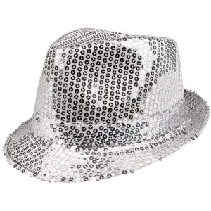 Image of Sequin Hat Adults One Size (Silver)
