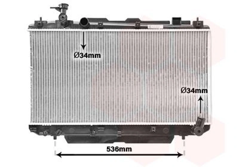 Image of VAN WEZEL Engine radiator VAN WEZEL 53002305