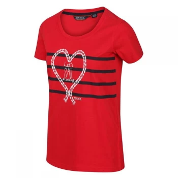 image of Regatta Filandra IV Graphic Print Organic T-Shirt - True Red