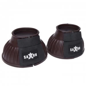 Image of Saxon Ribbed Touch Tape Bell Boots - Brown