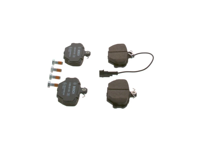 Image of Bosch 0 986 491 050 Brake pad set with integrated wear sensor, with accessories, with bolts/screws Low-Metallic Brake Pad Set,disc brake (402)