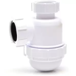 image of 40mm Bottle Trap Shallow Bathroom Basin Kitchen Sink Waste 1 1/2 - Polypipe