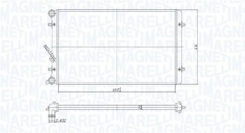 Image of MAGNETI MARELLI Engine radiator MAGNETI MARELLI 350213190800