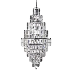 Image of Empire 13 Light Chandelier Chrome Finish, E14