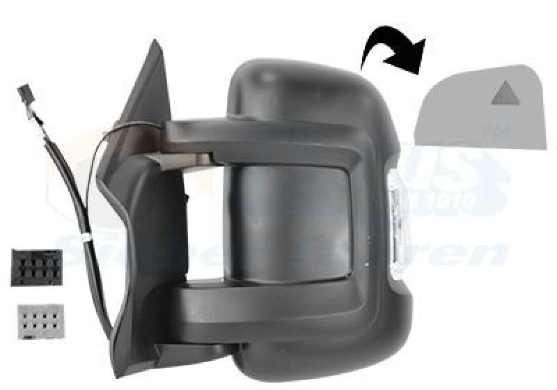 Image of VAN WEZEL Wing mirror VAN WEZEL 1652815