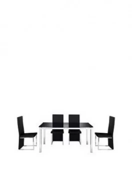 image of Julian Bowen Set Of Tempo Table & 4 Tempo Chairs