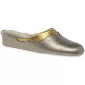 image of Relax Slippers Messina Ladies Slipper womens Clogs (Shoes) in Silver. Sizes available:2,3,4,5,6,7,8