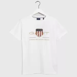 image of GANT Mens Archive Shield T-Shirt - White - L