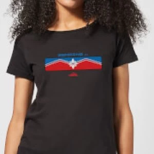 Image of Captain Marvel Sending Womens T-Shirt - Black