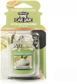 Image of Vanilla Lime (Pack Of 10) Yankee Candle Car Jar Air Freshener