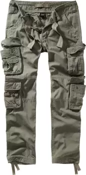 Image of Brandit Pure Slim Fit Pants, green, Size XL, green, Size XL