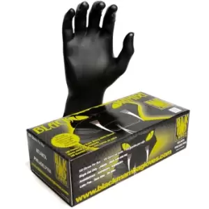 Image of Black Mamba - Nitrile Disposable Gloves - Box 100 Large - Black
