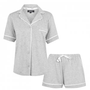 image of DKNY Signature Short Pyjama Set - Grey Heathr 030