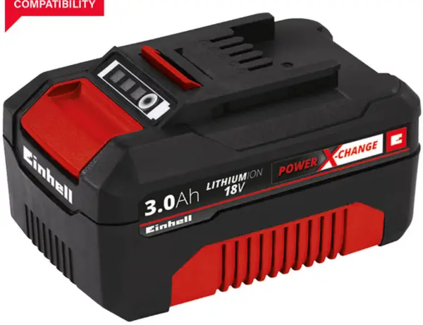 image of Einhell Genuine Power X-Change 18v Cordless Li-ion Battery 3ah Battery Amp Hours: 3ah