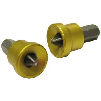 Image of Faithfull FAISBPH2DW Drywall Screwdriver Adaptor + PH2 Bits (2)