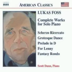 image of Lukas Foss - Complete Works for Solo Piano (Dunn) CD Album - Used