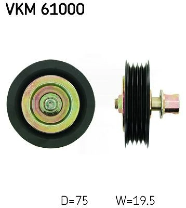 Image of SKF Deflection / guide pulley, V-ribbed belt SKF VKM 61000