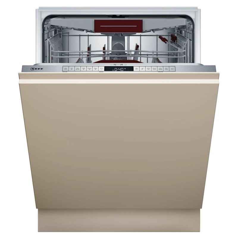Image of NEFF N50 S195HCX02G Fully Integrated Full Size Dishwasher - Stainless Steel Control Panel with Sliding Door Hinge Kit - D Rated