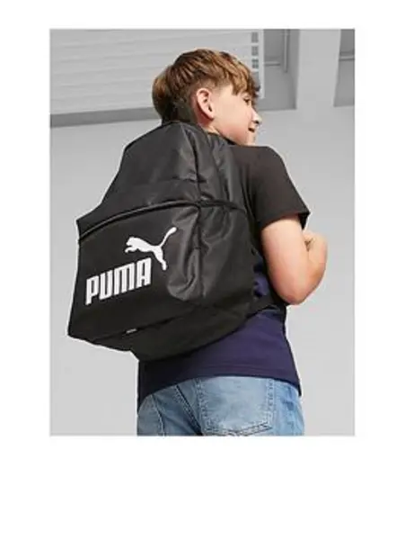 image of Puma Phase Backpack, Black, Men Black VLQRX Male