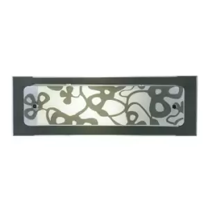 Image of Euphoria Wall Lamp 1 Light L1/SGU10 Small Bar, Polished Chrome/Opal White Glass, CFL Lamps INCLUDED