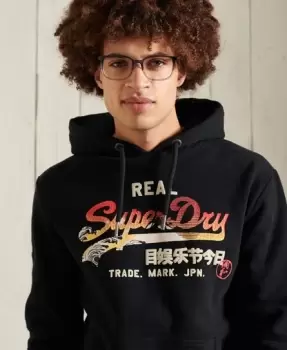 Image of Superdry VL ITAGO HOOD mens Sweatshirt in Black - Sizes M,L