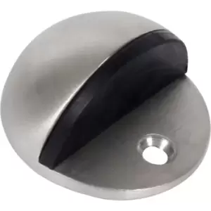 Eclipse Satin Stainless Steel Oval Door Stop in Silver