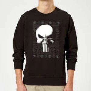 Image of Marvel Punisher Christmas Sweatshirt - Black - S