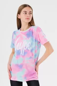 image of HYPE GIRLS MULTI DREAM SMUDGE SCRIPT T-SHIRT