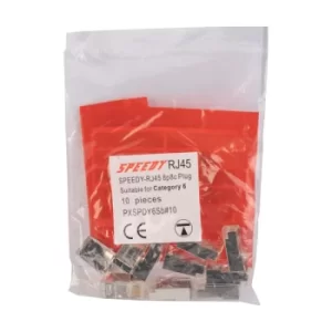 image of TUK Ltd SPEEDY RJ45 PXSPDY#100 Cat 6 UTP b plug bag of 10